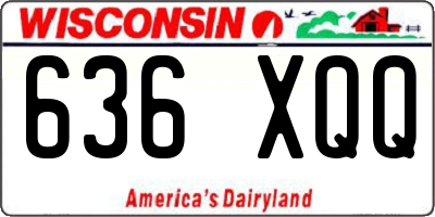 WI license plate 636XQQ