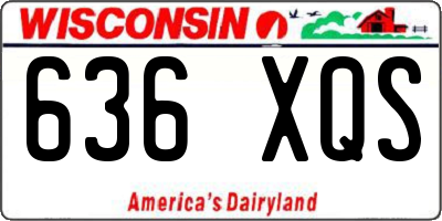 WI license plate 636XQS