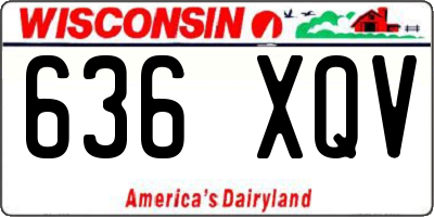 WI license plate 636XQV
