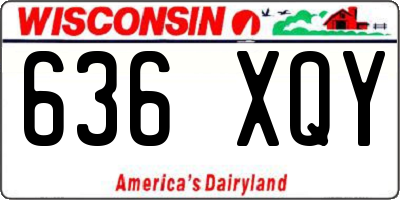 WI license plate 636XQY