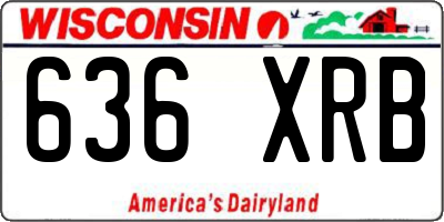 WI license plate 636XRB