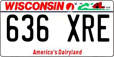 WI license plate 636XRE