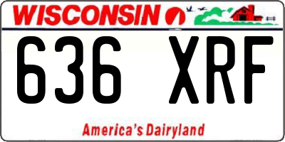 WI license plate 636XRF