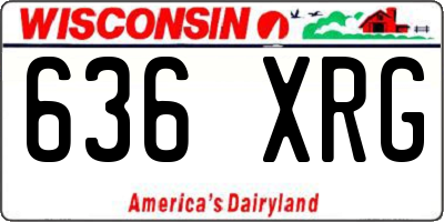 WI license plate 636XRG
