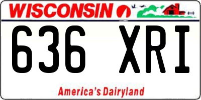 WI license plate 636XRI