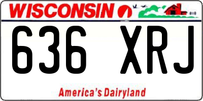 WI license plate 636XRJ