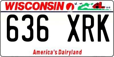 WI license plate 636XRK