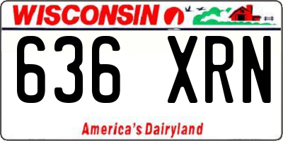 WI license plate 636XRN