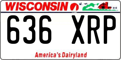 WI license plate 636XRP
