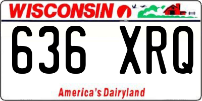 WI license plate 636XRQ