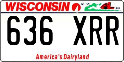 WI license plate 636XRR