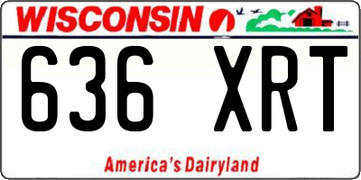 WI license plate 636XRT