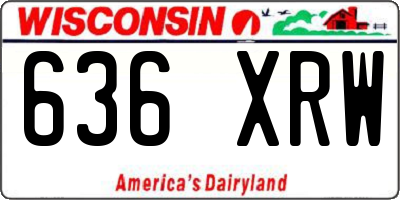 WI license plate 636XRW