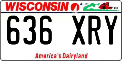 WI license plate 636XRY