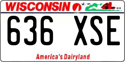 WI license plate 636XSE