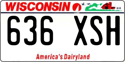 WI license plate 636XSH