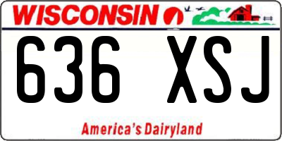 WI license plate 636XSJ