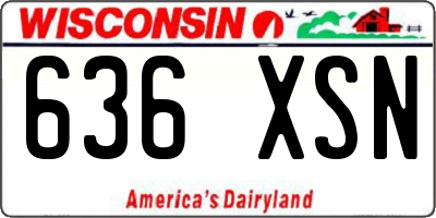 WI license plate 636XSN