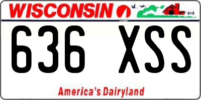 WI license plate 636XSS