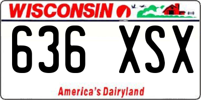 WI license plate 636XSX