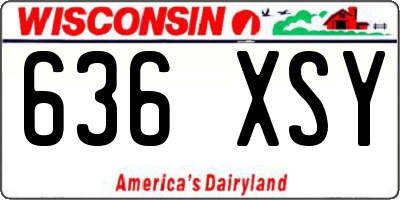 WI license plate 636XSY