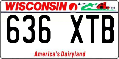 WI license plate 636XTB