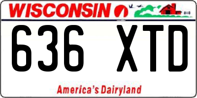 WI license plate 636XTD