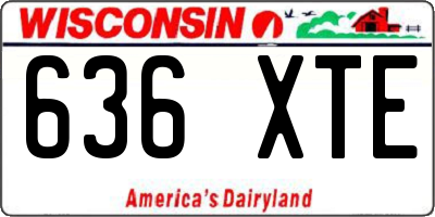 WI license plate 636XTE