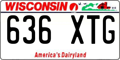 WI license plate 636XTG