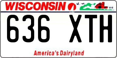 WI license plate 636XTH