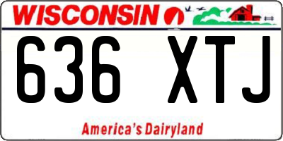 WI license plate 636XTJ