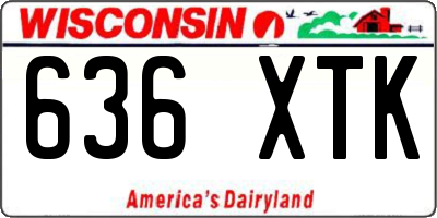 WI license plate 636XTK