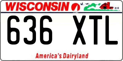 WI license plate 636XTL