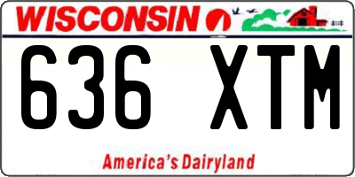 WI license plate 636XTM