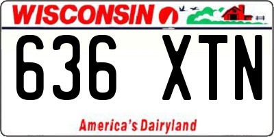 WI license plate 636XTN