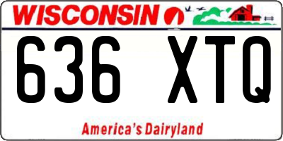 WI license plate 636XTQ
