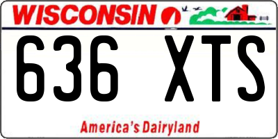 WI license plate 636XTS