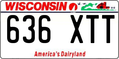 WI license plate 636XTT