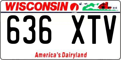 WI license plate 636XTV