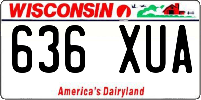 WI license plate 636XUA