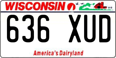 WI license plate 636XUD