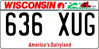 WI license plate 636XUG