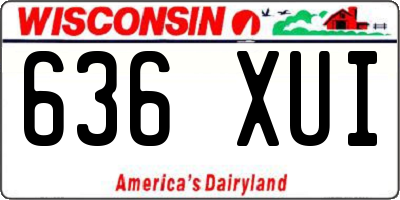 WI license plate 636XUI