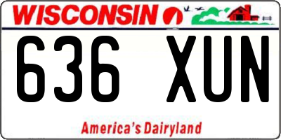 WI license plate 636XUN