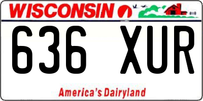WI license plate 636XUR