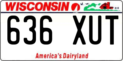 WI license plate 636XUT