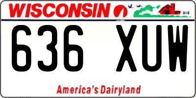 WI license plate 636XUW