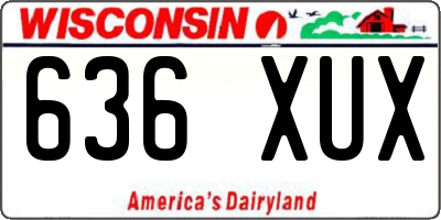 WI license plate 636XUX