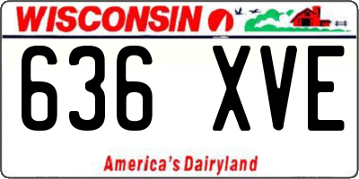 WI license plate 636XVE