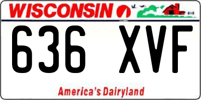 WI license plate 636XVF